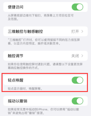 宁远苹果授权维修站分享iPhone轻点无法唤醒怎么办 